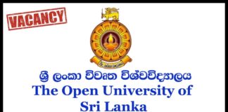 Operations Assistant – The Open University of Sri Lanka *Closing Date: 2019-08-26*