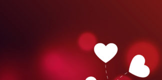 காதல் உணர்வுகள் elegant-hearts-on-red-bokeh-background-vector-19372215